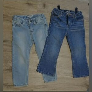 Lot Of 2 Blue Jeans Size 3T Cat And Jack Skinny Jordache Bootcut